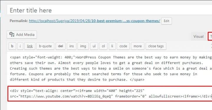 How To Center Align A Video In Wordpress World Of Wordpress