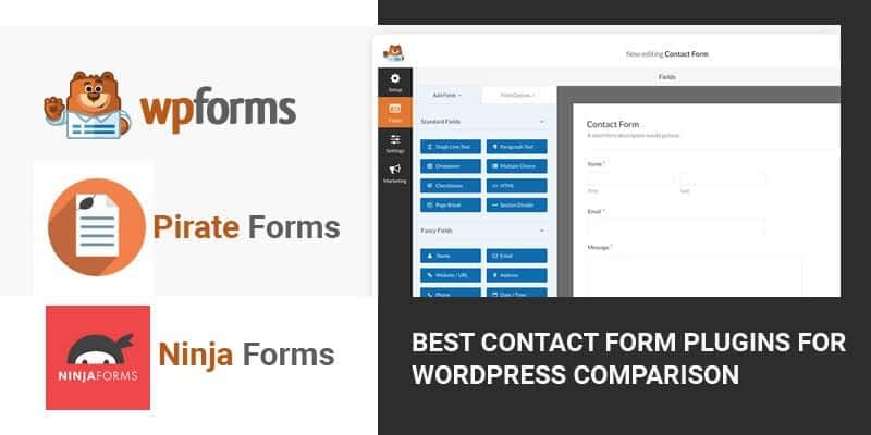5 Best Contact Form Plugins for WordPress Comparison