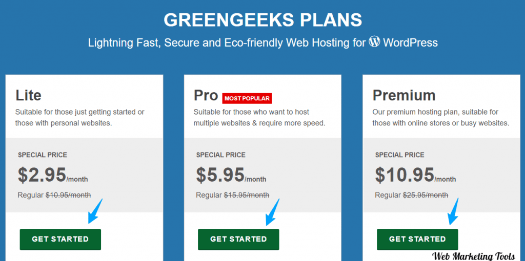 GreenGeeks Pricing Plans – Choose a Right Plan