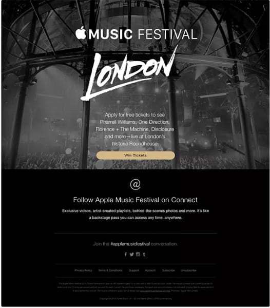 london music festival event invitation email.webp