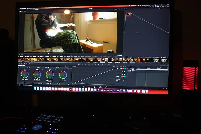 a computer screen with a picture of a person on it after effects timeline video editing motion graphics.jpg