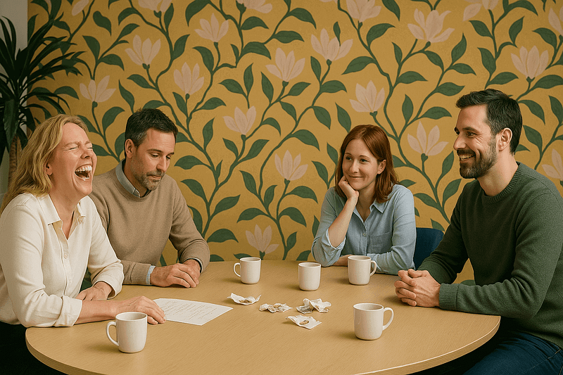 chatgpt image generatie 4 mensen die vergaderen gratis stockfoto.png