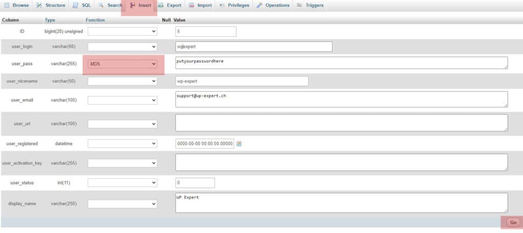 How To Add A New Admin User For Wordpress Using Phpmyadmin World Of Wp How To Add A New Admin User For Wordpress Using Phpmyadmin World Of Wp