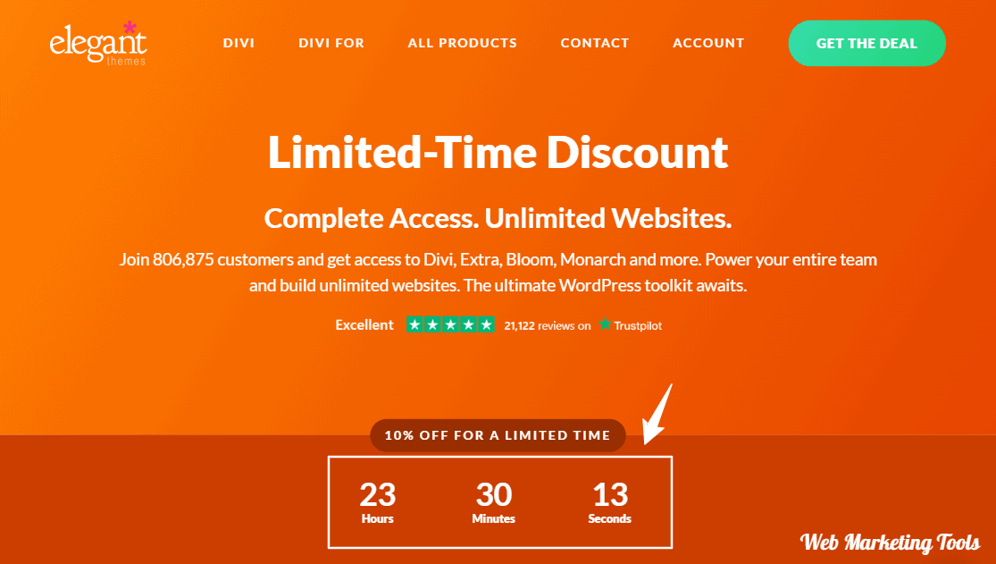 elegant themes discount today page.png